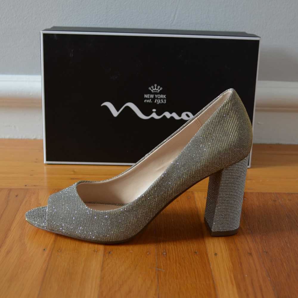 NINA Peep Toe Glitter Pump - Picture 6 of 8